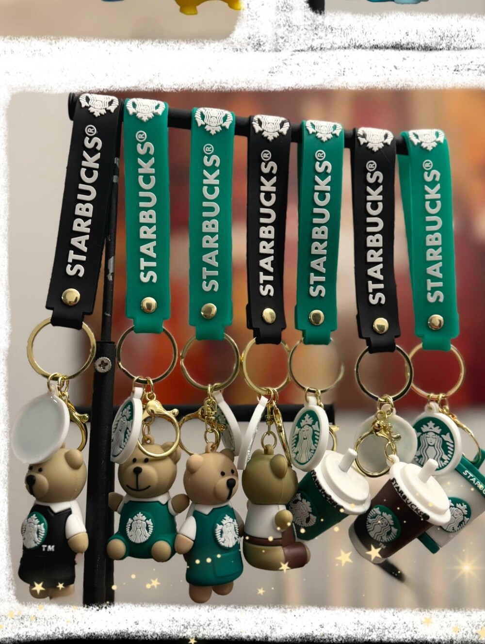 β¨ STARBUCKS KEYCHAIN BAGCHARMS β¨ Choose 1 - Barista Bear Or Mini Cup